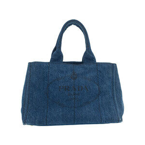 PRADA Canapa Denim Tote Bag
